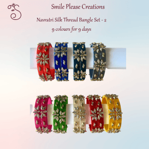 Navratri Special - 9 colours Silk Thread Bangle Set - 2